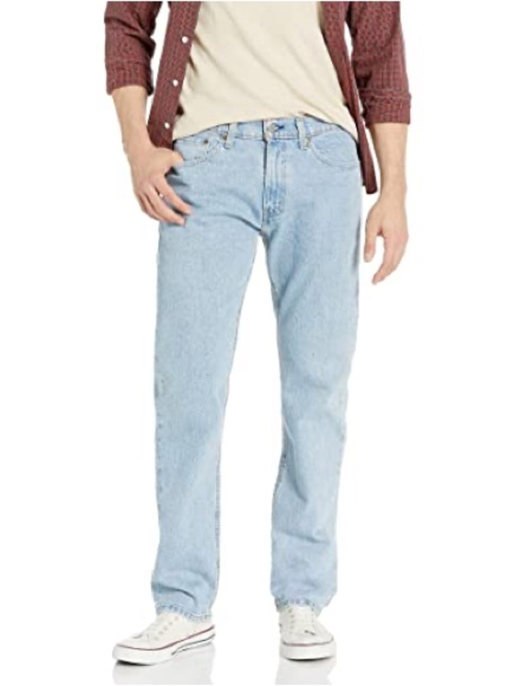 Levi’s Jeans Men’s 505 Regular Fit Stretch Light Wash 32X32 NWT $69 Classic